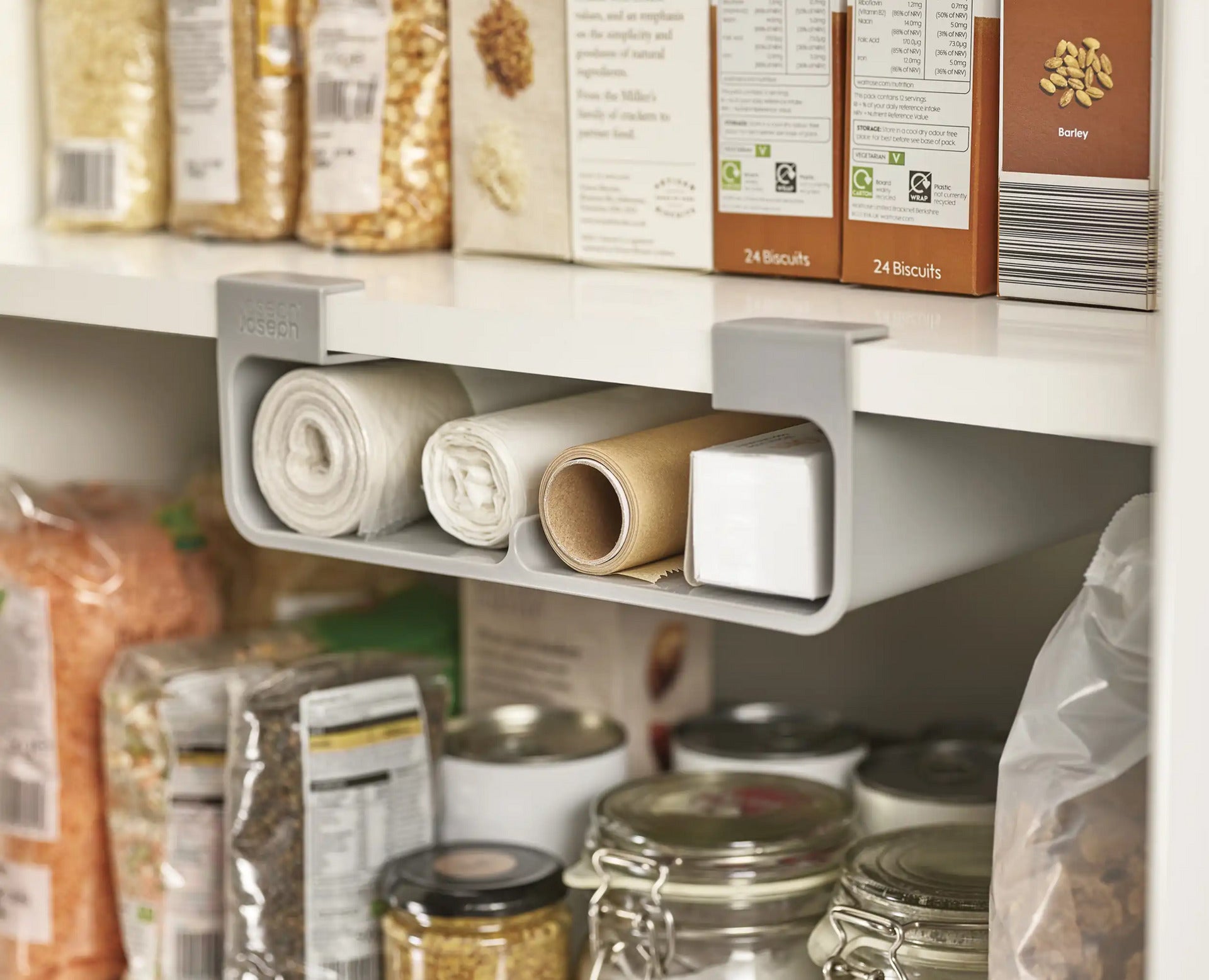 Joseph Joseph CupboardStore foil and bag organiser, grey, 85177