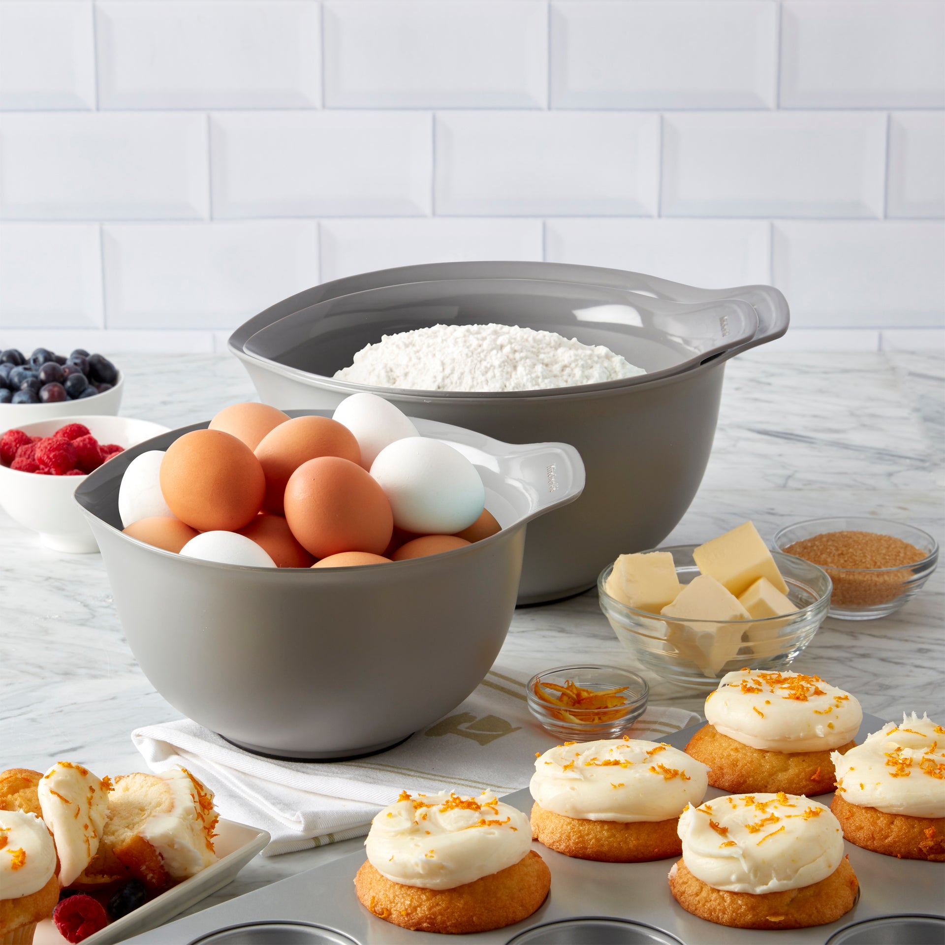 KitchenAid stackable bowl set, charcoal grey, KQG175OSCGG