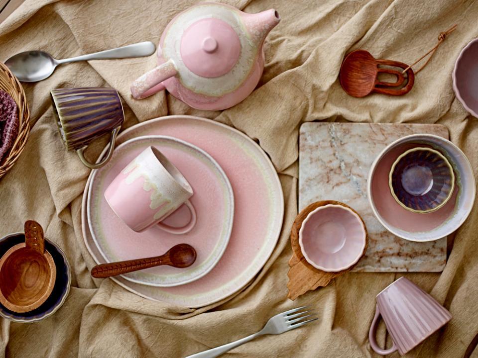 Bloomingville Louisa stoneware plate 21 cm, pink, 82060535