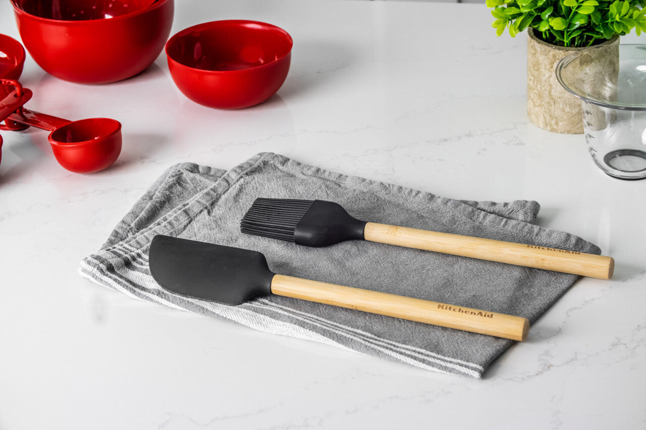 KitchenAid spatula with wooden handle, onyx black, KQG631OHOBE