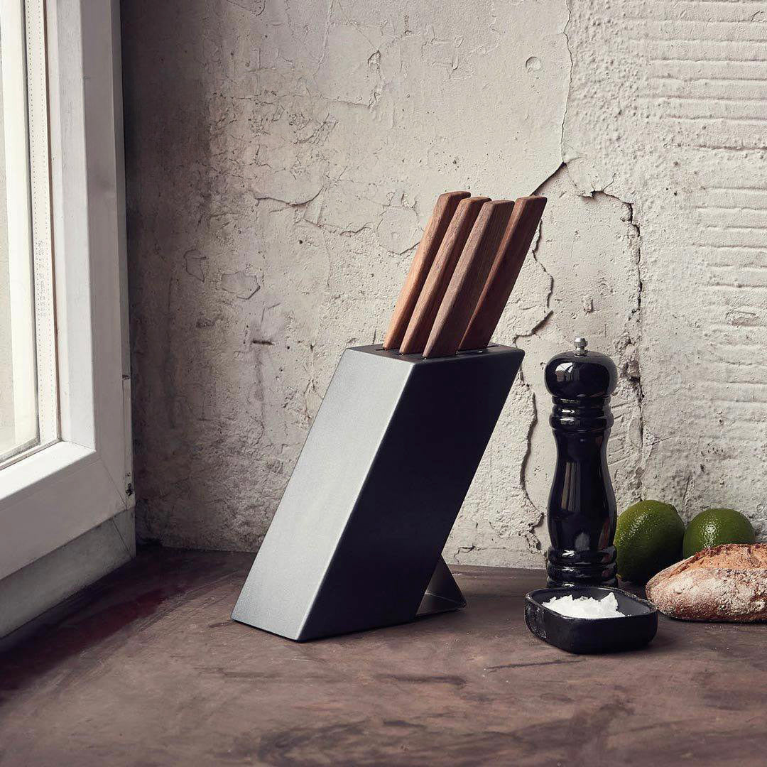 Victorinox Swiss Modern beech block with 7 knives, 6.7186.6