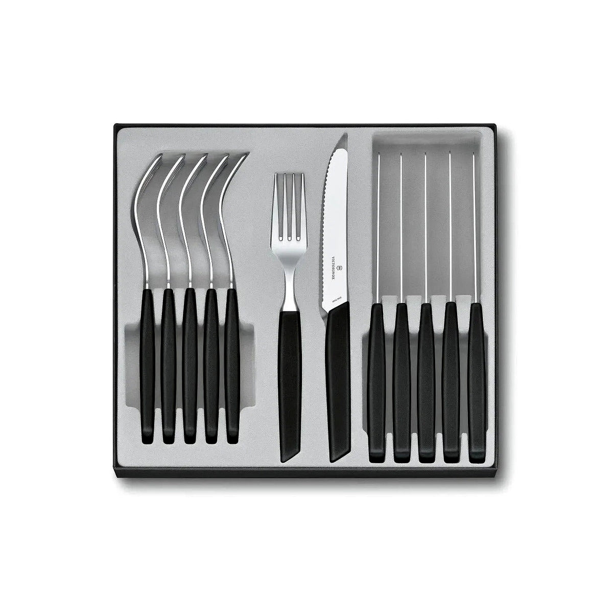Victorinox Swiss Modern cutlery set 12 pcs, black, 6.9093.11W.12