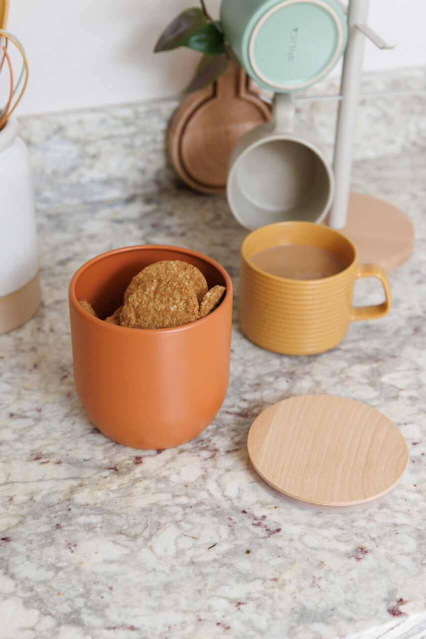 KitchenCraft Idilica storage jar 1 l, orange, IDCANMEDORG