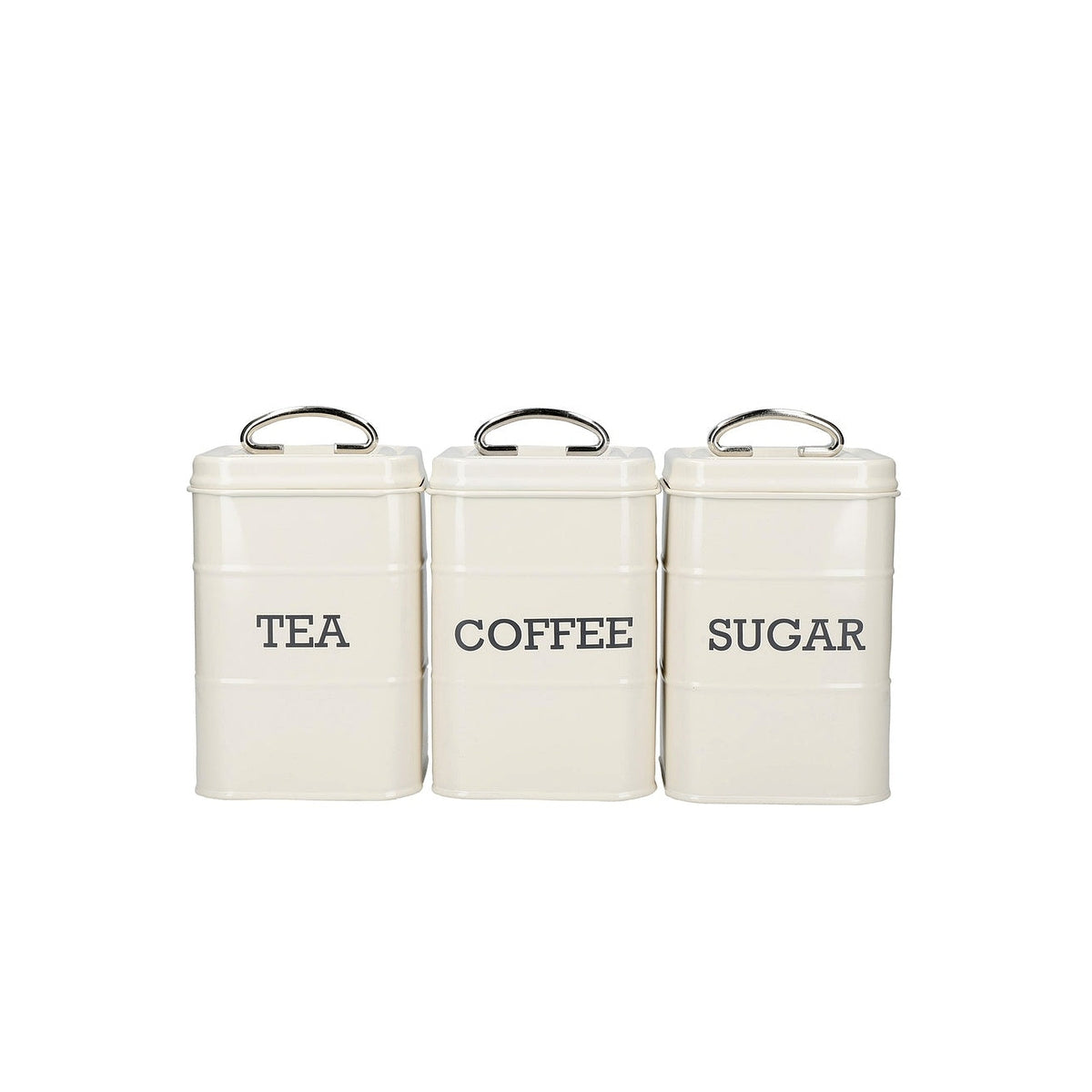 KitchenCraft Living Nostalgia set of food storage jars, cream, LNTCSSETCRE