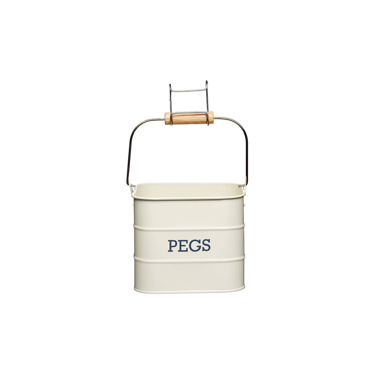 KitchenCraft Living Nostalgia bucket for pegs, cream, LNPEGCRE