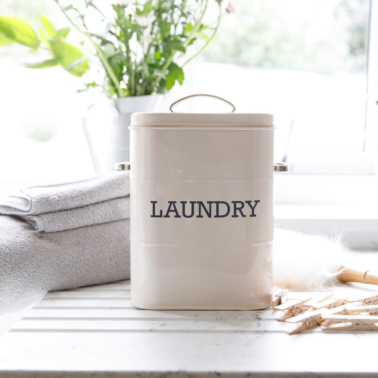 KitchenCraft Living Nostalgia storage box for washing powder, cream, LNLAUNDRYCRE