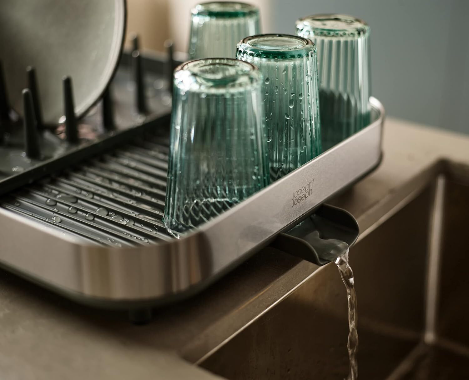 Joseph Joseph Duo Extendable Dish Drainer, stainless steel, 851680