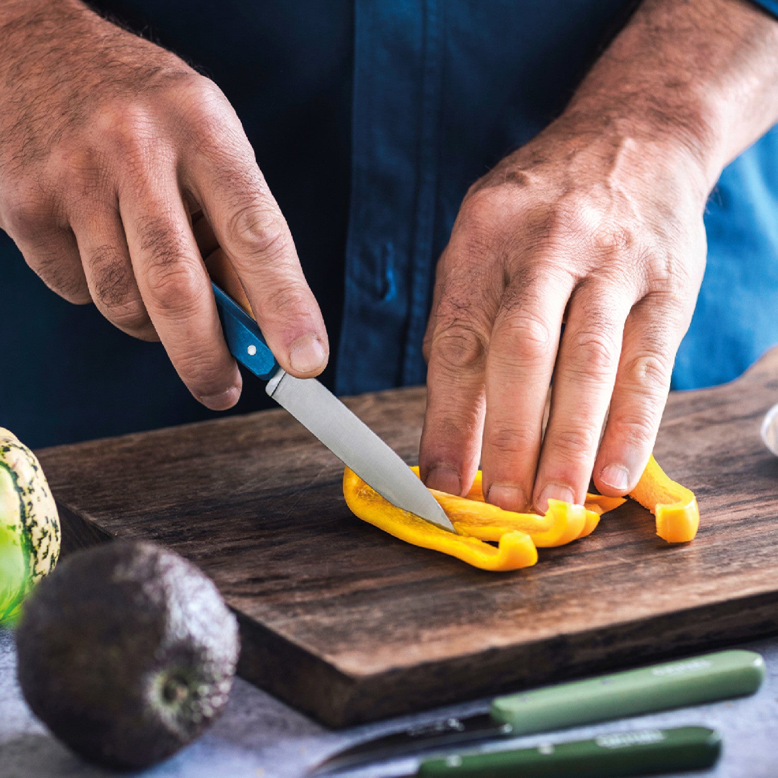 Opinel Les Essentiels N°112 slicing knife 10 cm, blue, 003206