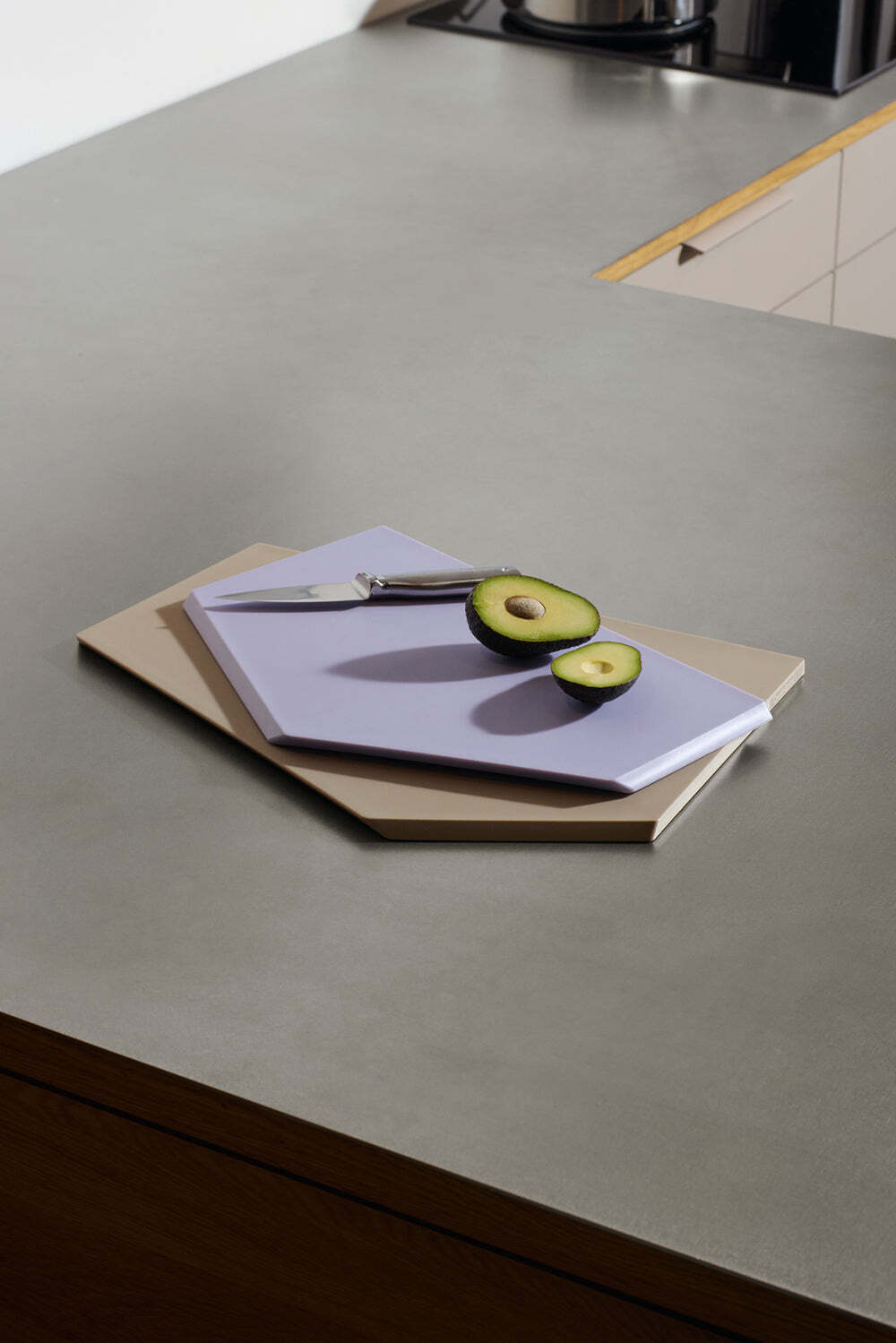 CrushGrind Zurich medium kitchen cutting board, lavender, 086032-0049