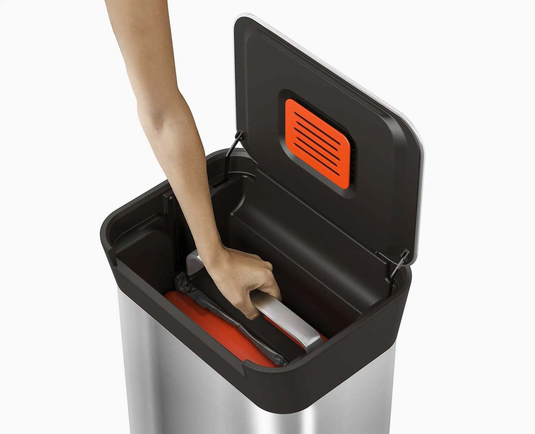 Joseph Joseph Titan squeeze bin 30 L, stainless steel, 30030