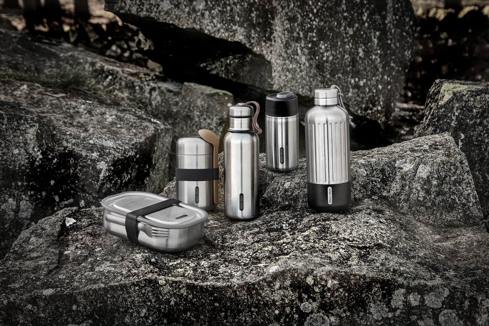 Black+Blum Explorer stainless steel thermo bottle 850 ml, black, BAM-EIWB-L018