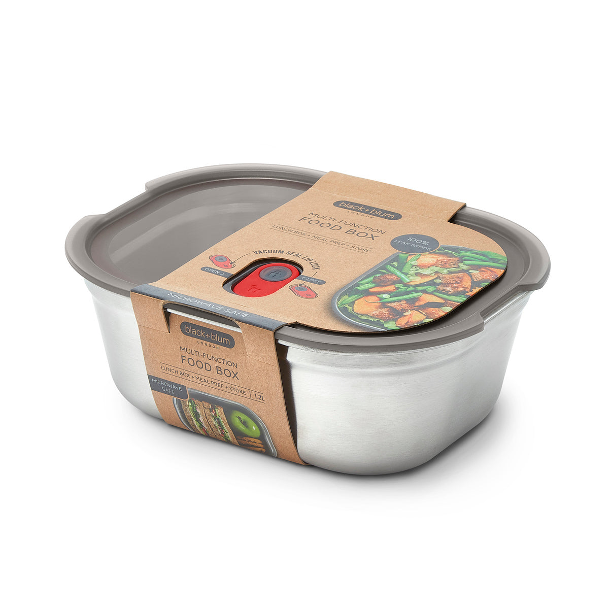 Black+Blum stainless steel food box 1,2 l, large, FBSS-BX-L017-EN
