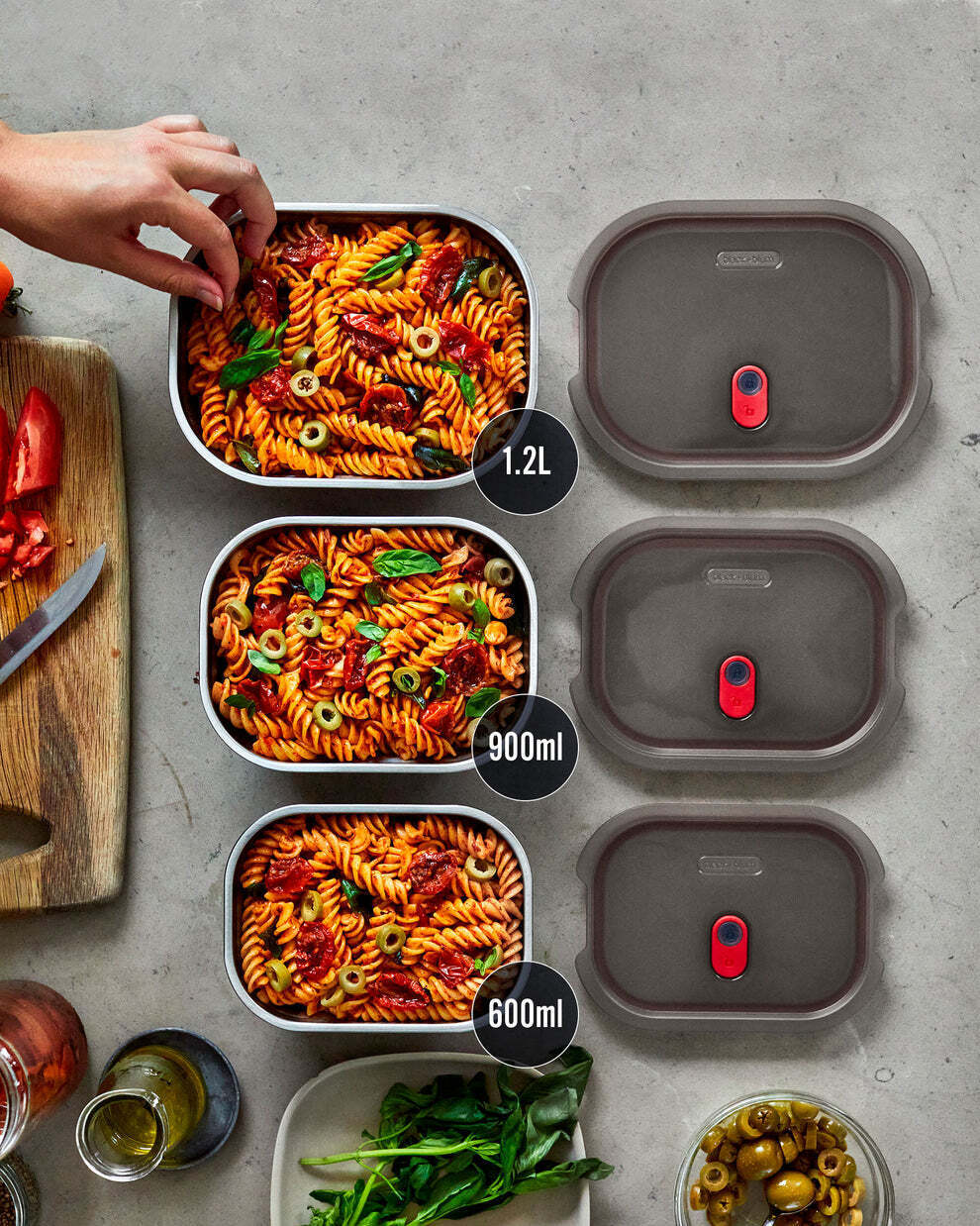 Black+Blum stainless steel food box 1,2 l, large, FBSS-BX-L017-EN