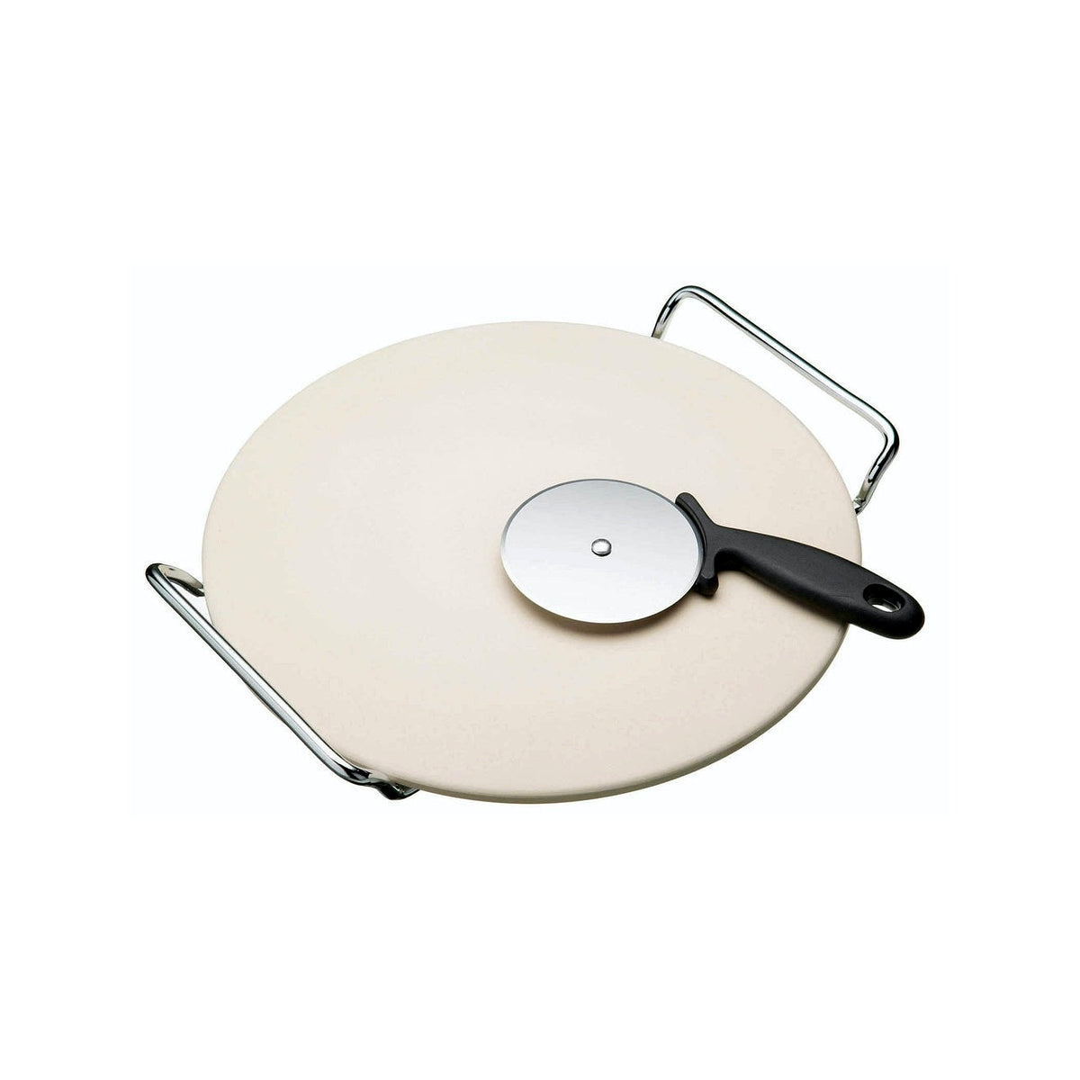 KitchenCraft World of Flavours pizza stone and slicer set, KCPIZSTONE