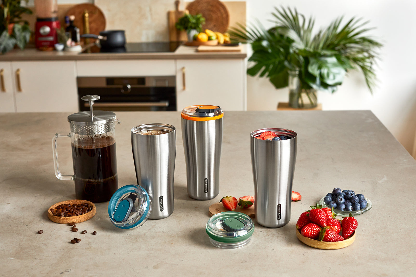 Black+Blum stainless steel travel thermo mug 600 ml, ocean, BAM-TT005