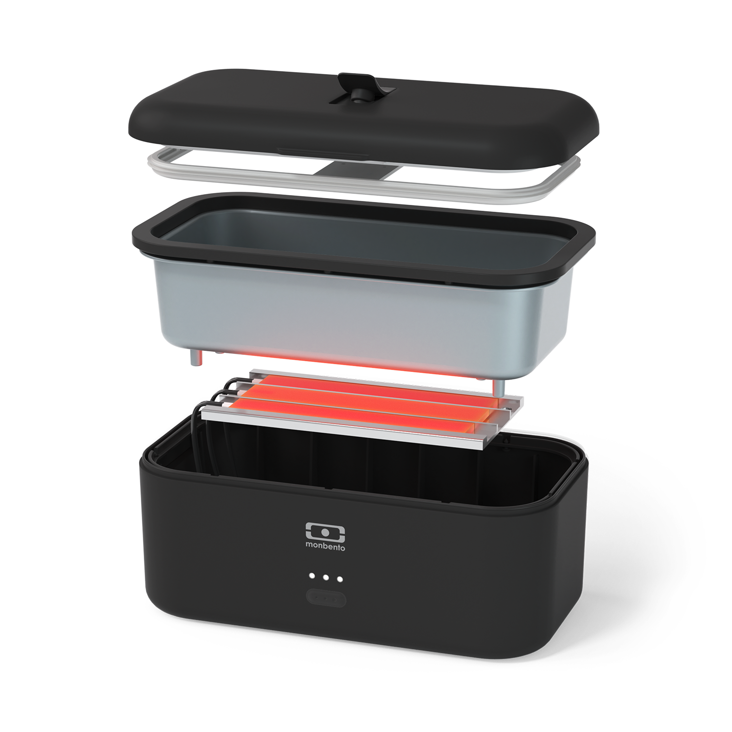 Monbento Ohrievací box na občerstvenie 0,7 l, čierny ónyx, 60310050