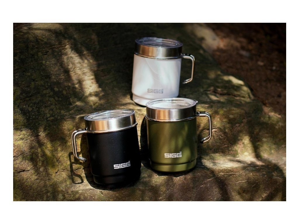 Sigg Travel stainless steel thermo mug 360 ml, roasted green, 6053.90
