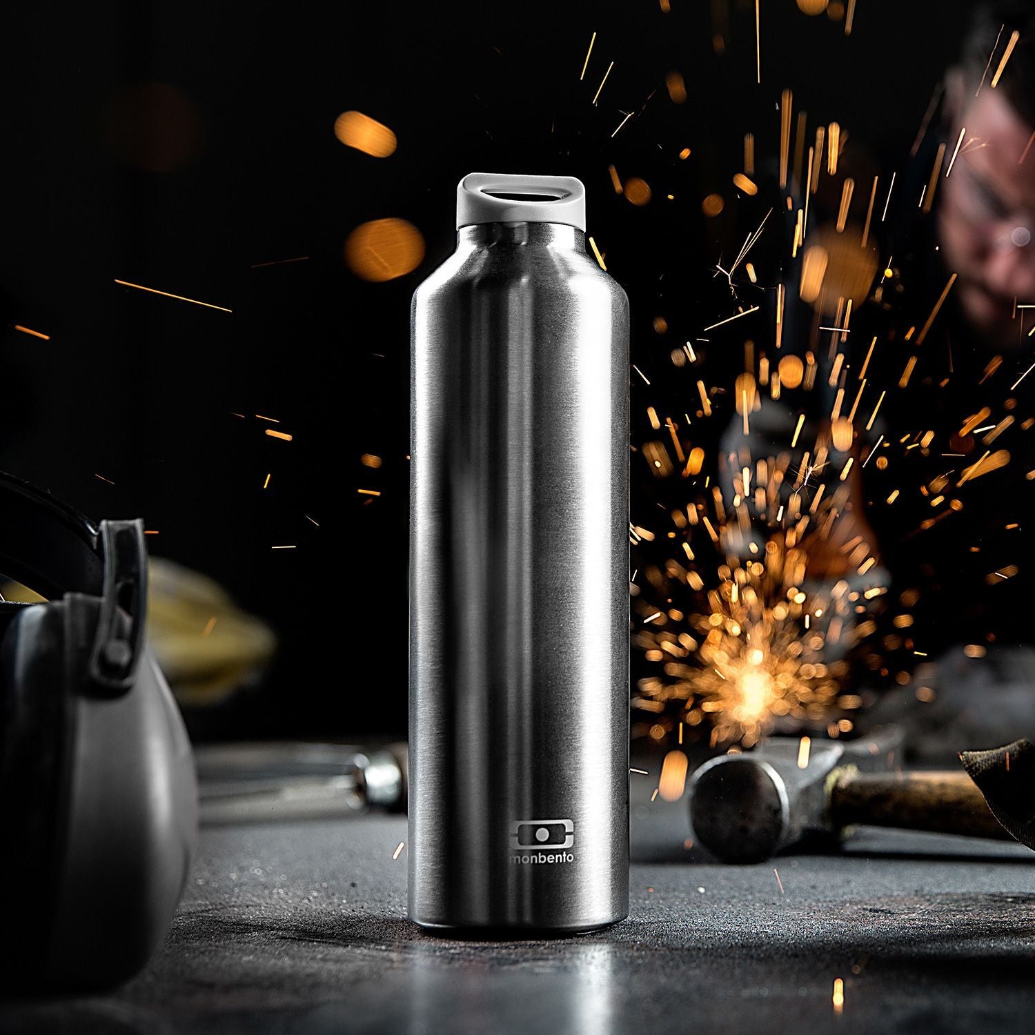Monbento Steel drinking bottle 500 ml, metallic silver, 401101000
