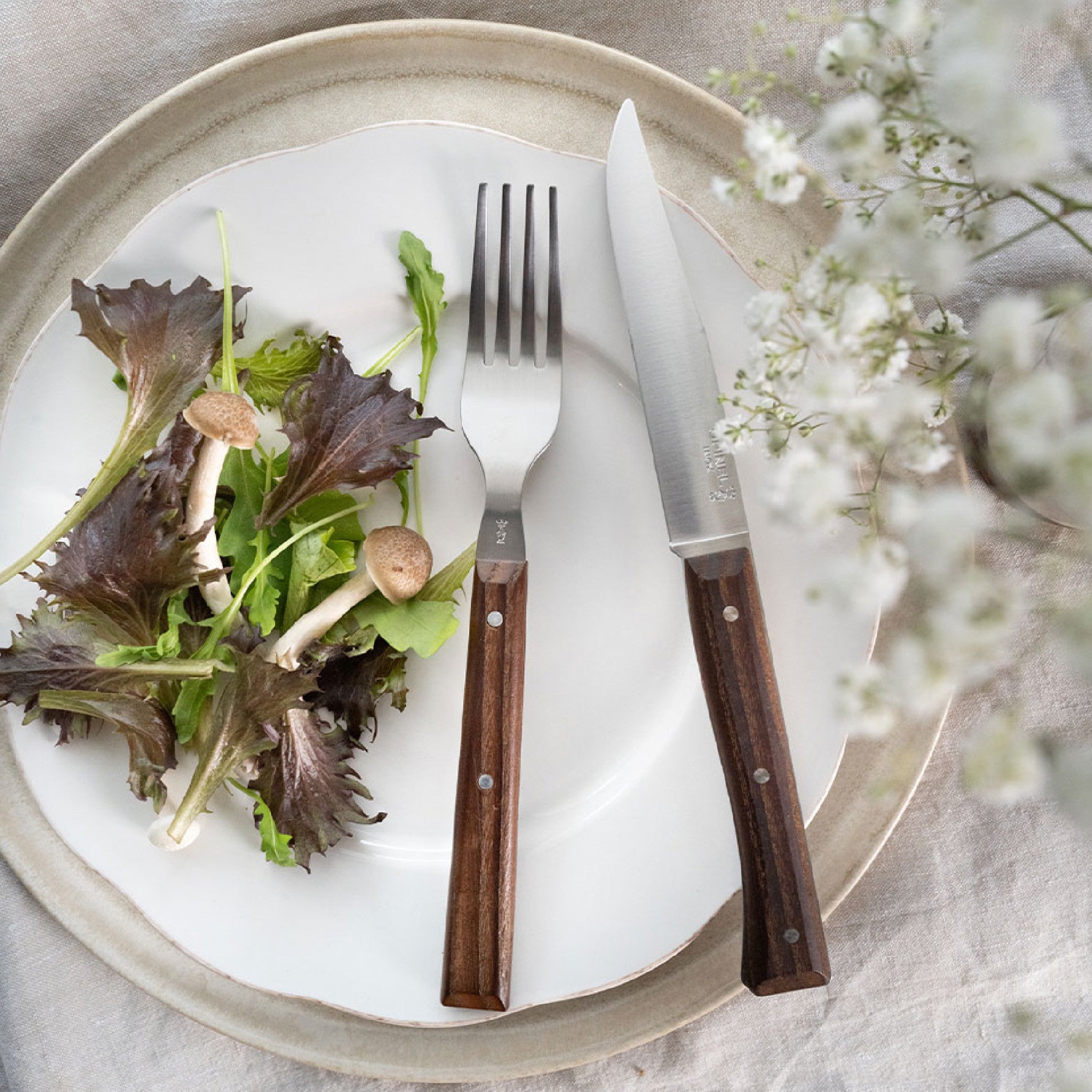 Opinel Sylve příborová vidlička, tmavý jasan, 002635