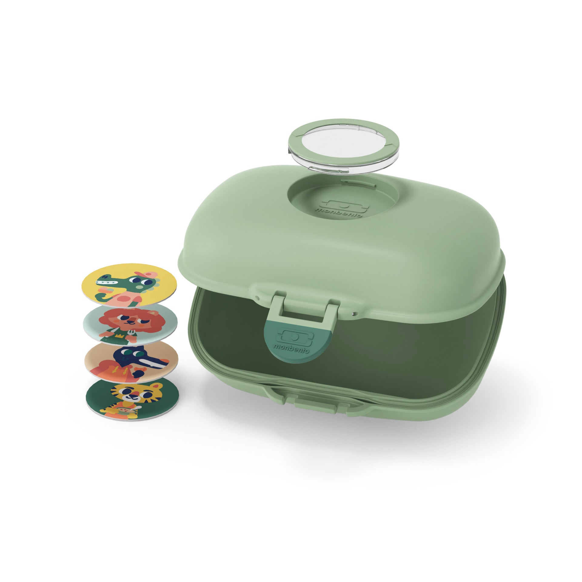 Monbento Gram children's snack box 0,6 l, green forest, 16010065