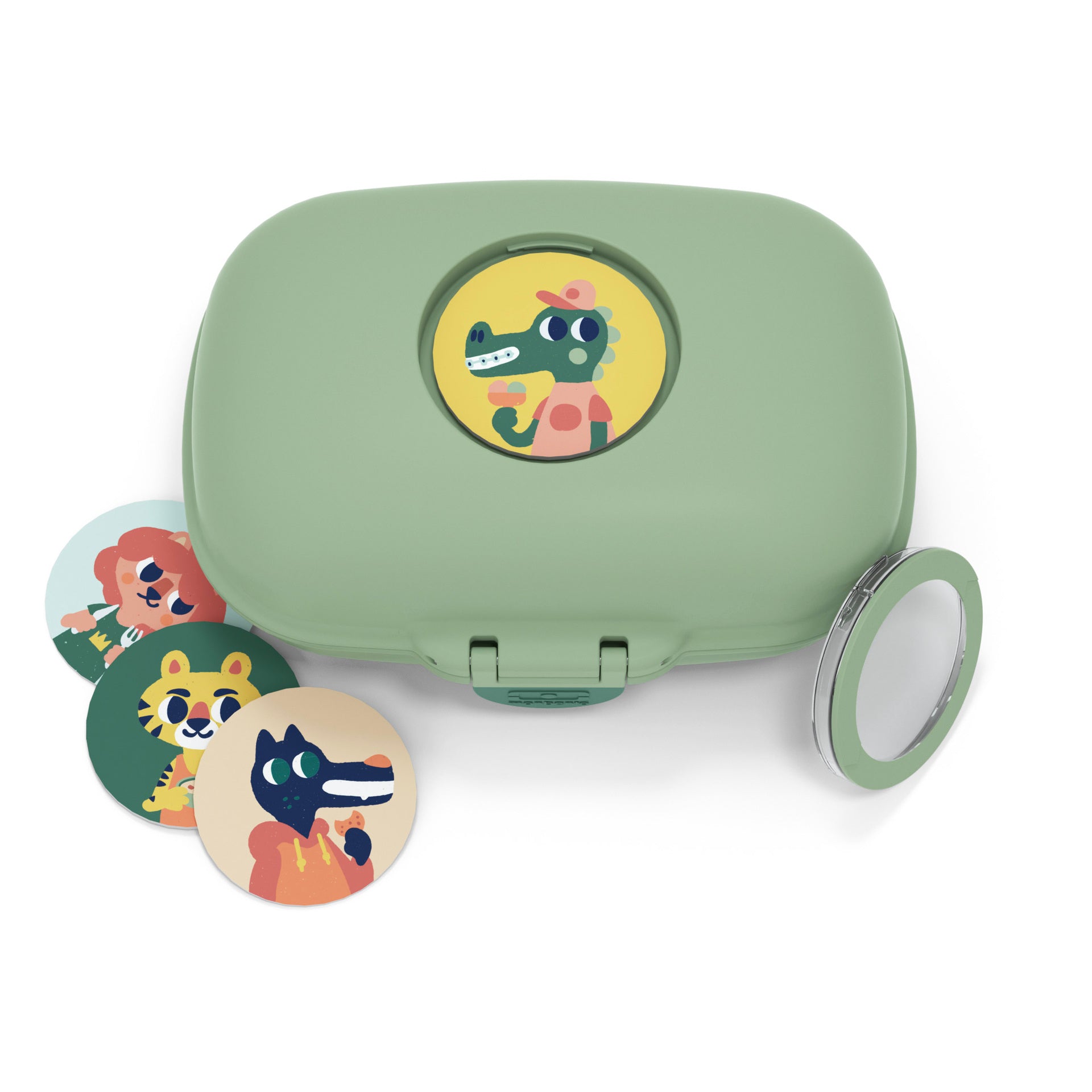 Monbento Gram children's snack box 0,6 l, green forest, 16010065