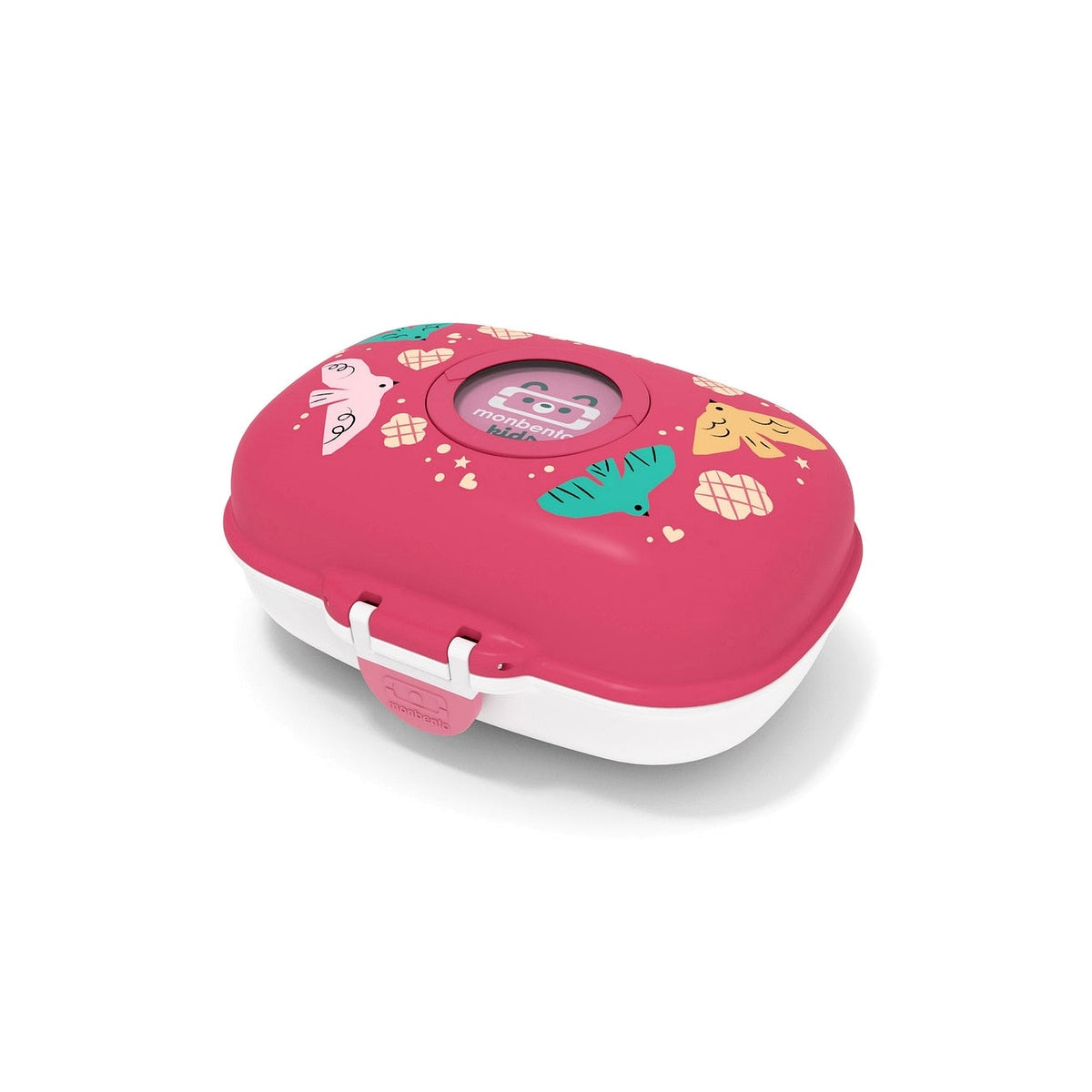 Monbento Gram children's snack box 0,6 l, pink birds, 16014121