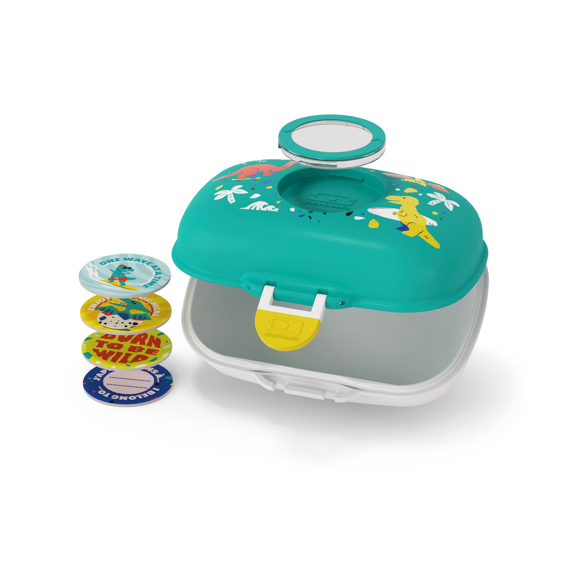 Monbento Gram children's snack box 0,6 l, blue dino, 16014120