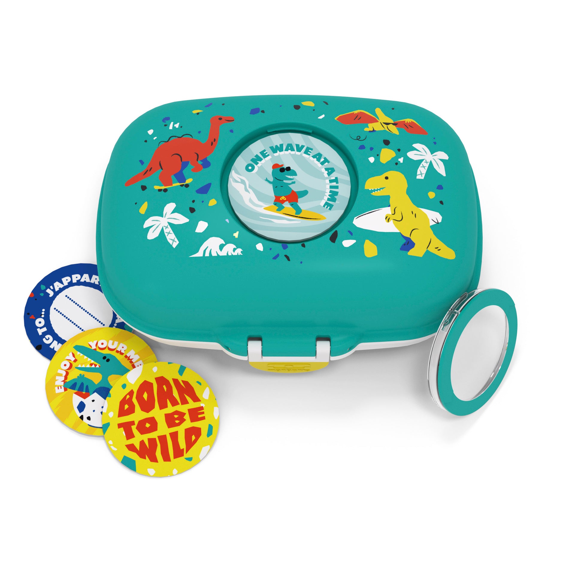 Monbento Gram children's snack box 0,6 l, blue dino, 16014120