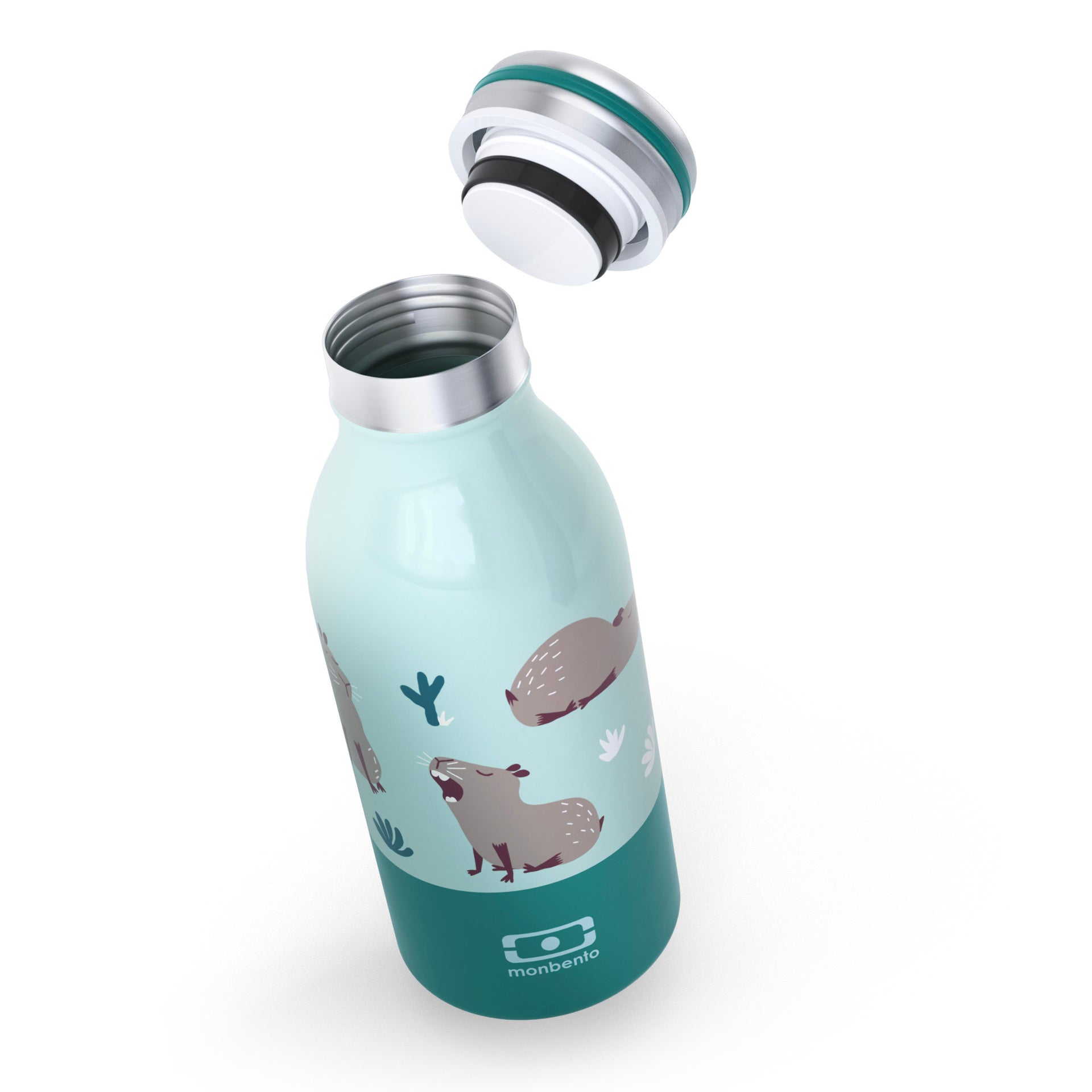 Monbento Cooly baby drinking bottle 350 ml, blue caps, 47274109