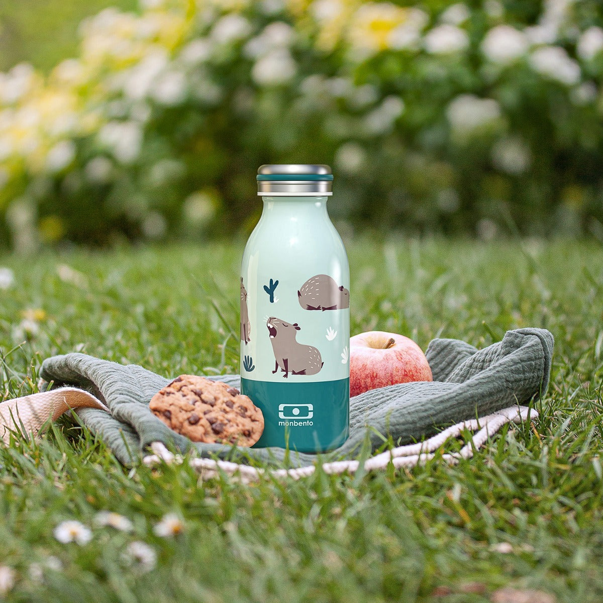 Monbento Cooly baby drinking bottle 350 ml, blue caps, 47274109