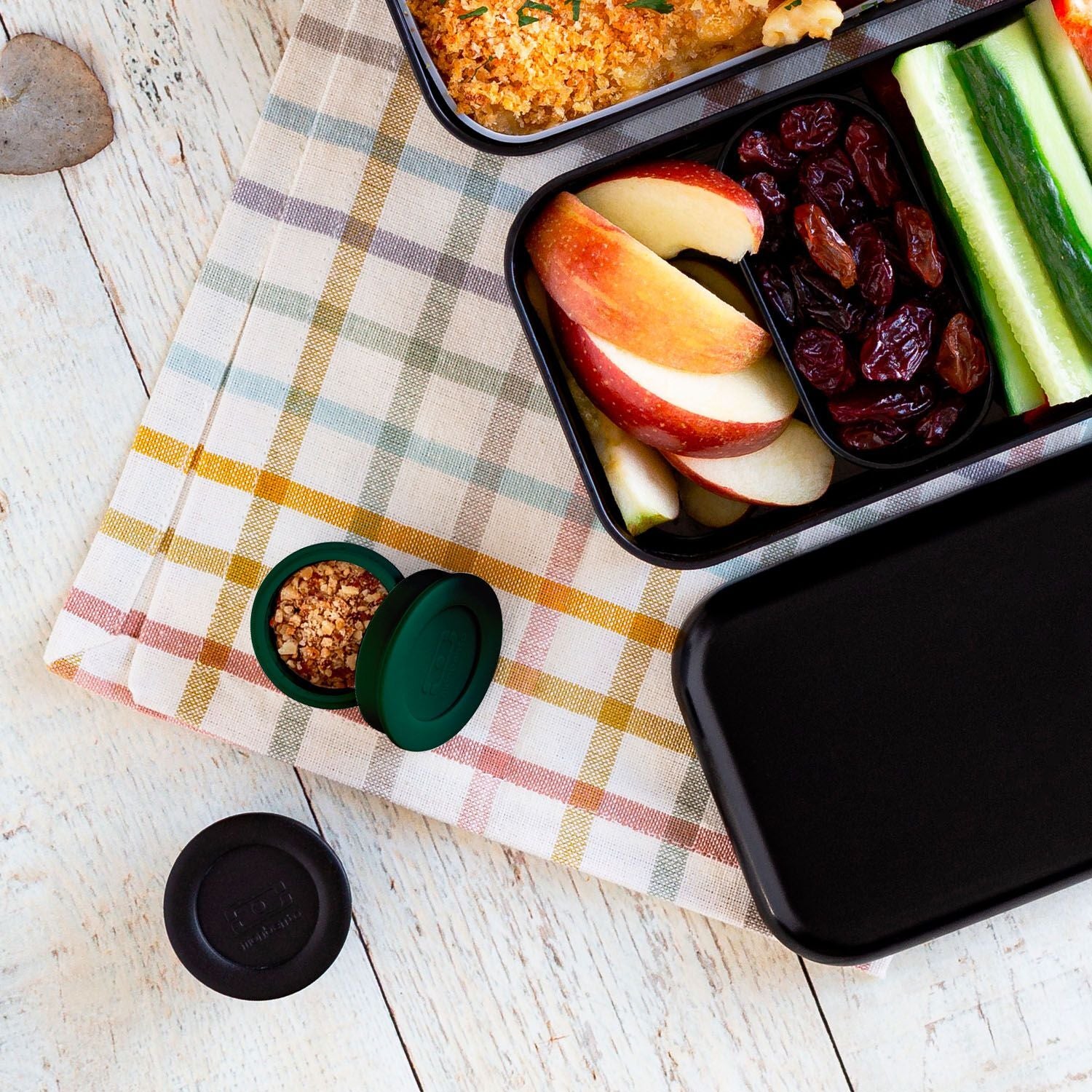 Monbento Temple S sauce pot set, black onyx and green dark, 20010078