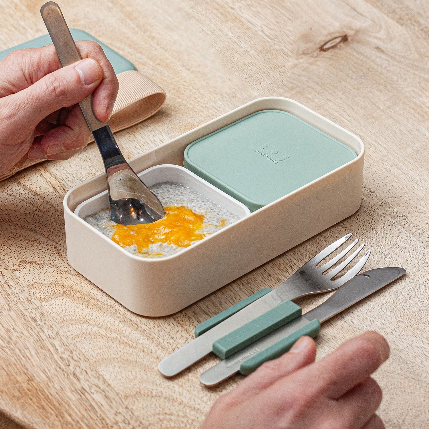 Monbento Extra compartments for snack boxes, green, 41190044