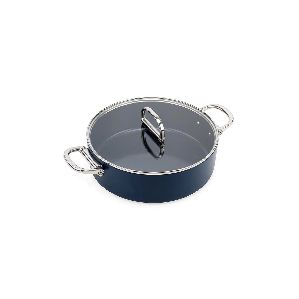 Joseph Joseph Space kastrol s nepřilnavým keramickým povrchem a poklicí 28 cm/4,9 l, modrá, 45046