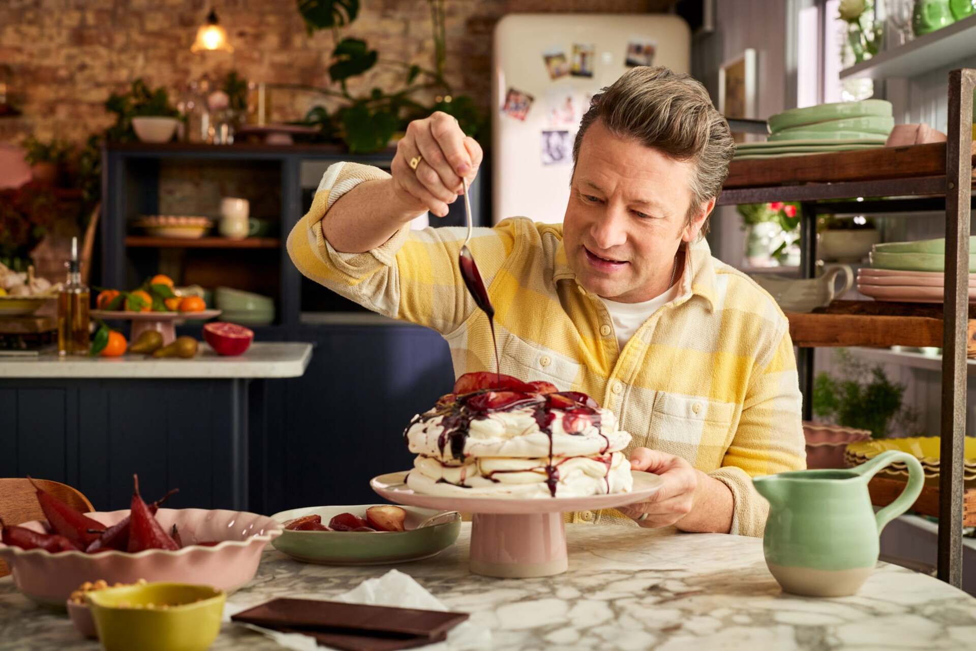 Jamie Oliver Big Love stoneware jug 650 ml, green, JOBLJOYJUG650