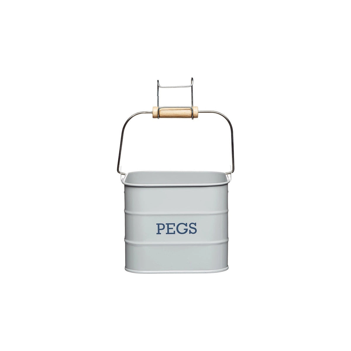 KitchenCraft Living Nostalgia peg bucket, gray, LNPEGGRY