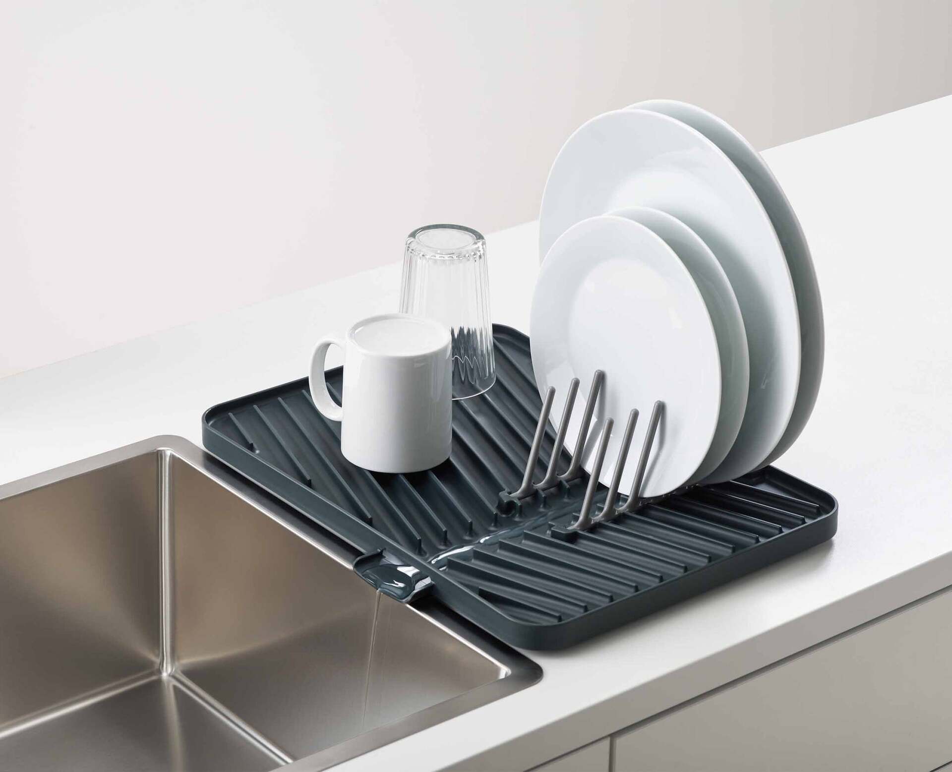 Joseph Joseph Flip-Up Dish Drainer, Gray, 85139