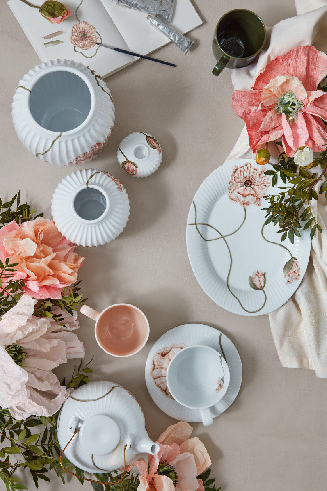 Kähler Hammershoi Poppy porcelain teapot 1.2 l, white, 692298