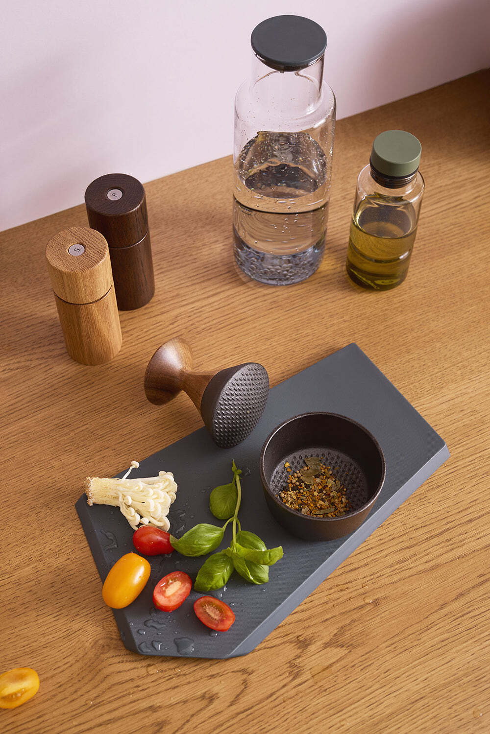CrushGrind Bergen wooden spice grinder 12 cm, 070375-2002