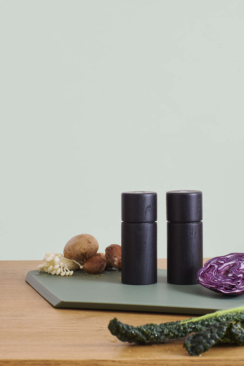 CrushGrind Bergen wooden spice grinder 12 cm, black, 070375-0099
