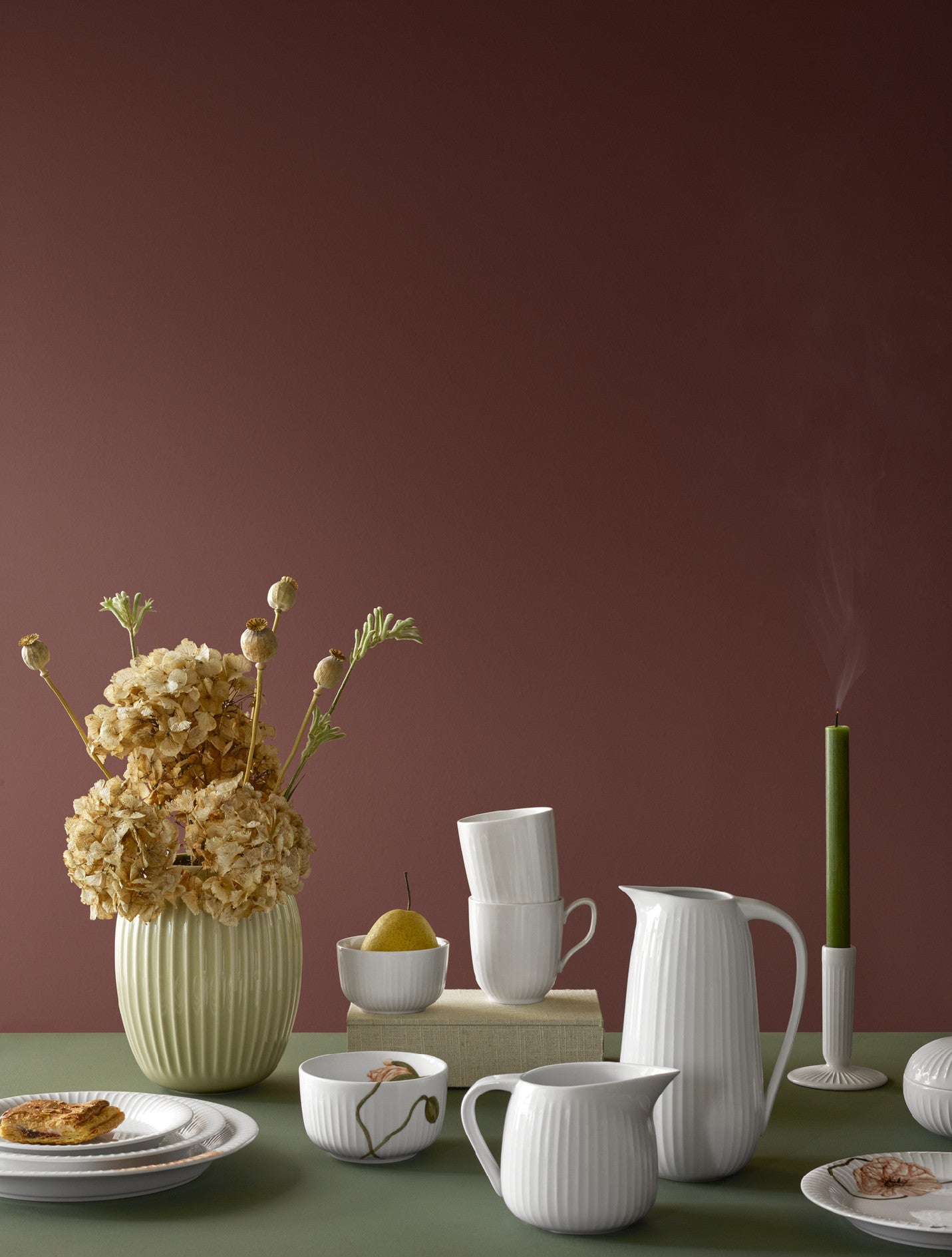 Kähler Hammershoi porcelain saucer 660 ml, white, 690115