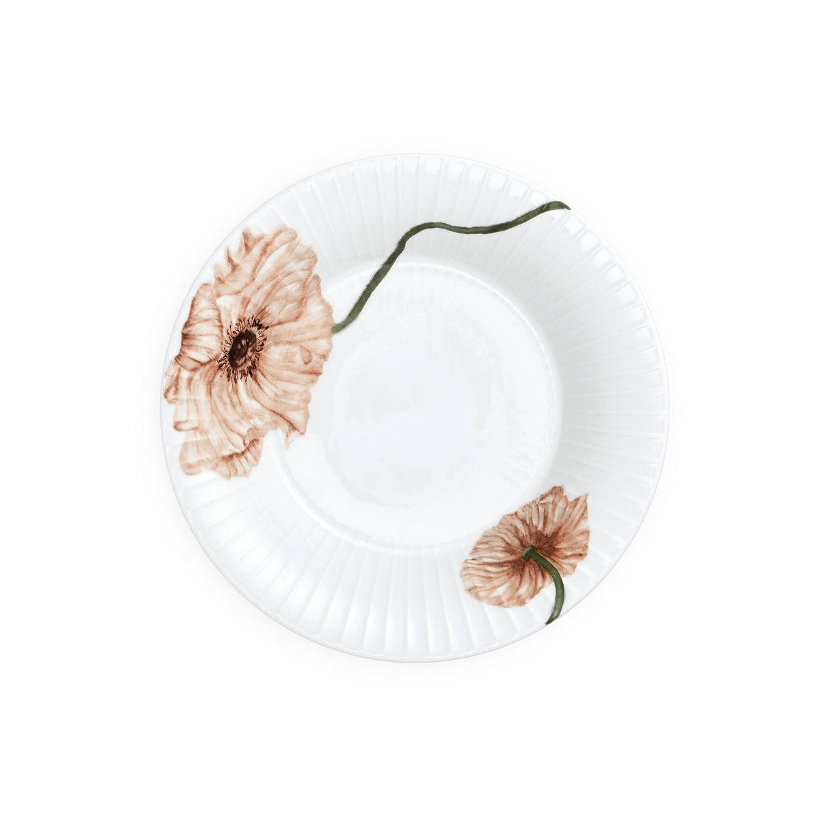 Kähler Hammershoi Poppy porcelain deep plate 21 cm, white, 692291