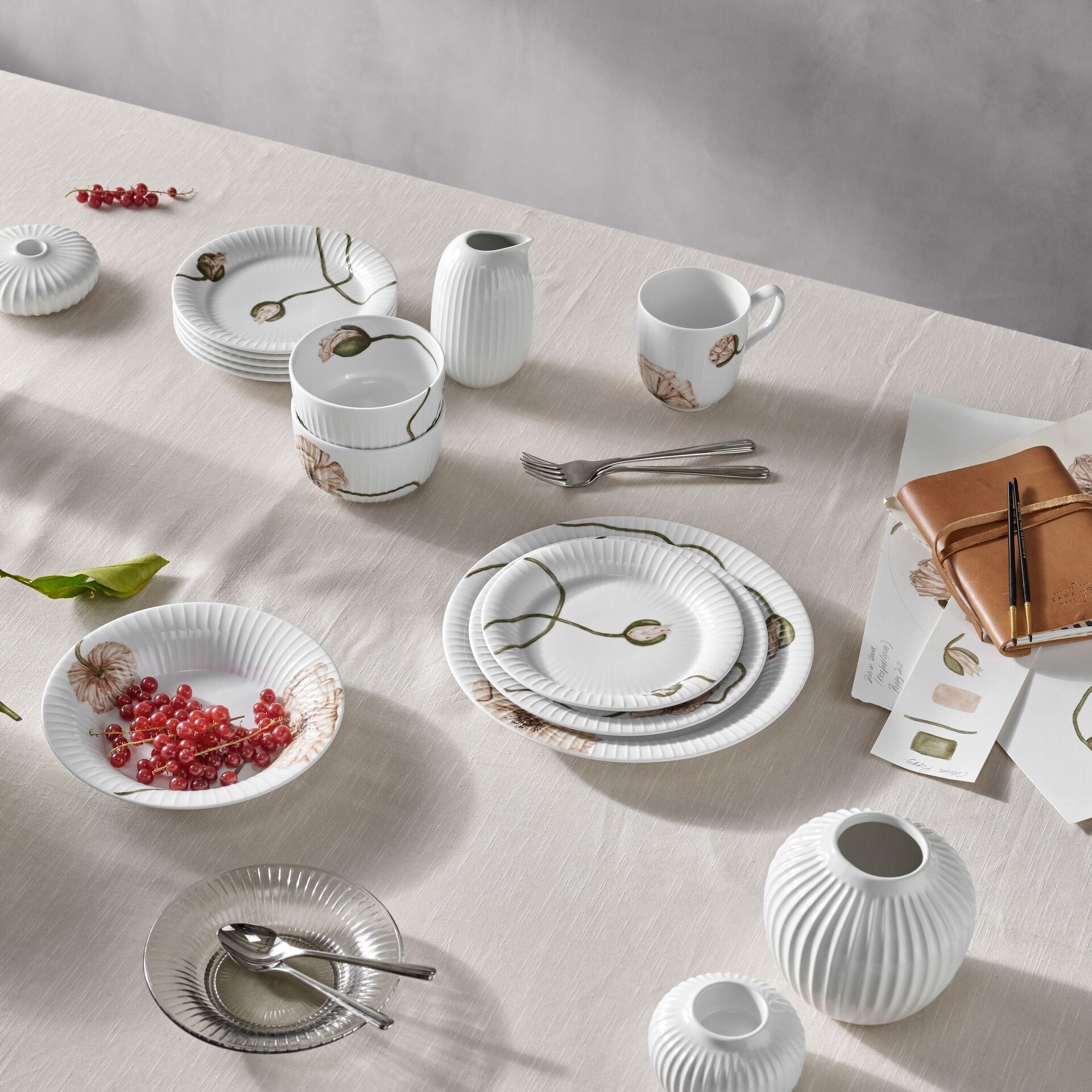 Kähler Hammershoi Poppy porcelain bowl 12 cm, white, 692292