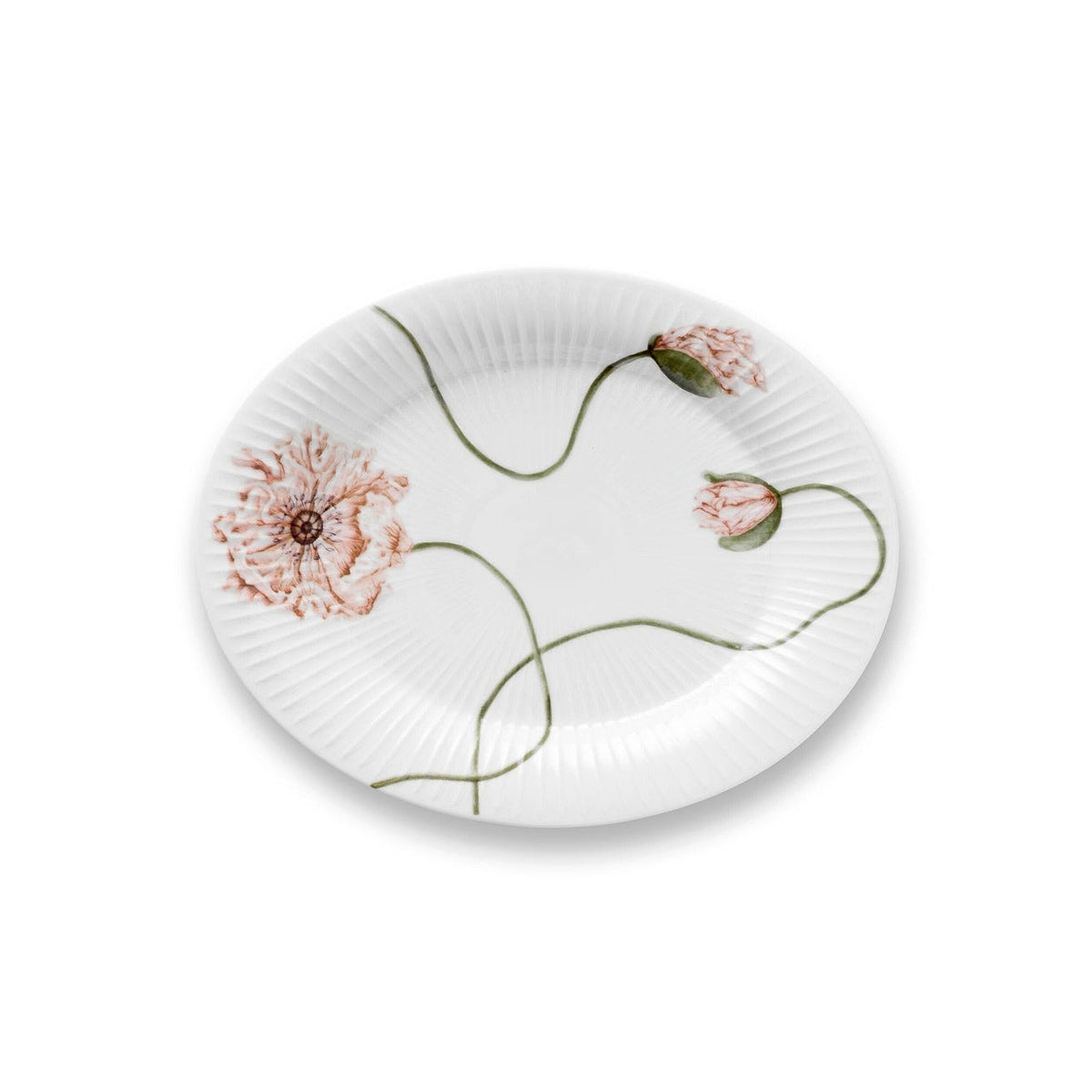 Kähler Hammershoi Poppy oval serving plate 28.5 x 22.5 cm, white, 692309