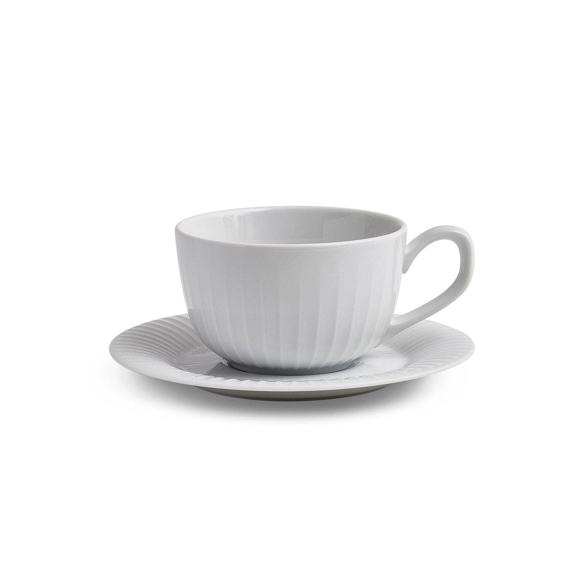 Kähler Hammershoi porcelain cup with saucer 250 ml, white, 692205