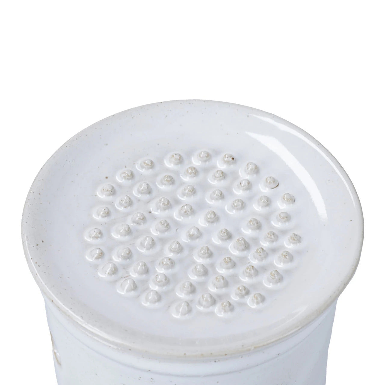 KitchenCraft Idilica garlic storage jar with grater, cream, IDGARLIC