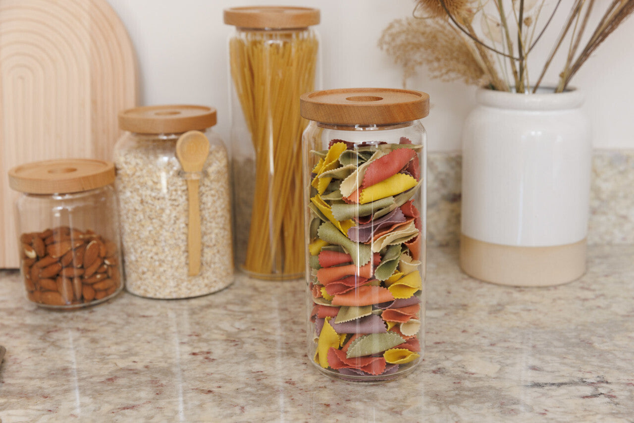 KitchenCraft Idilica glass jar with lid 1 l, IDGLSSTORMED