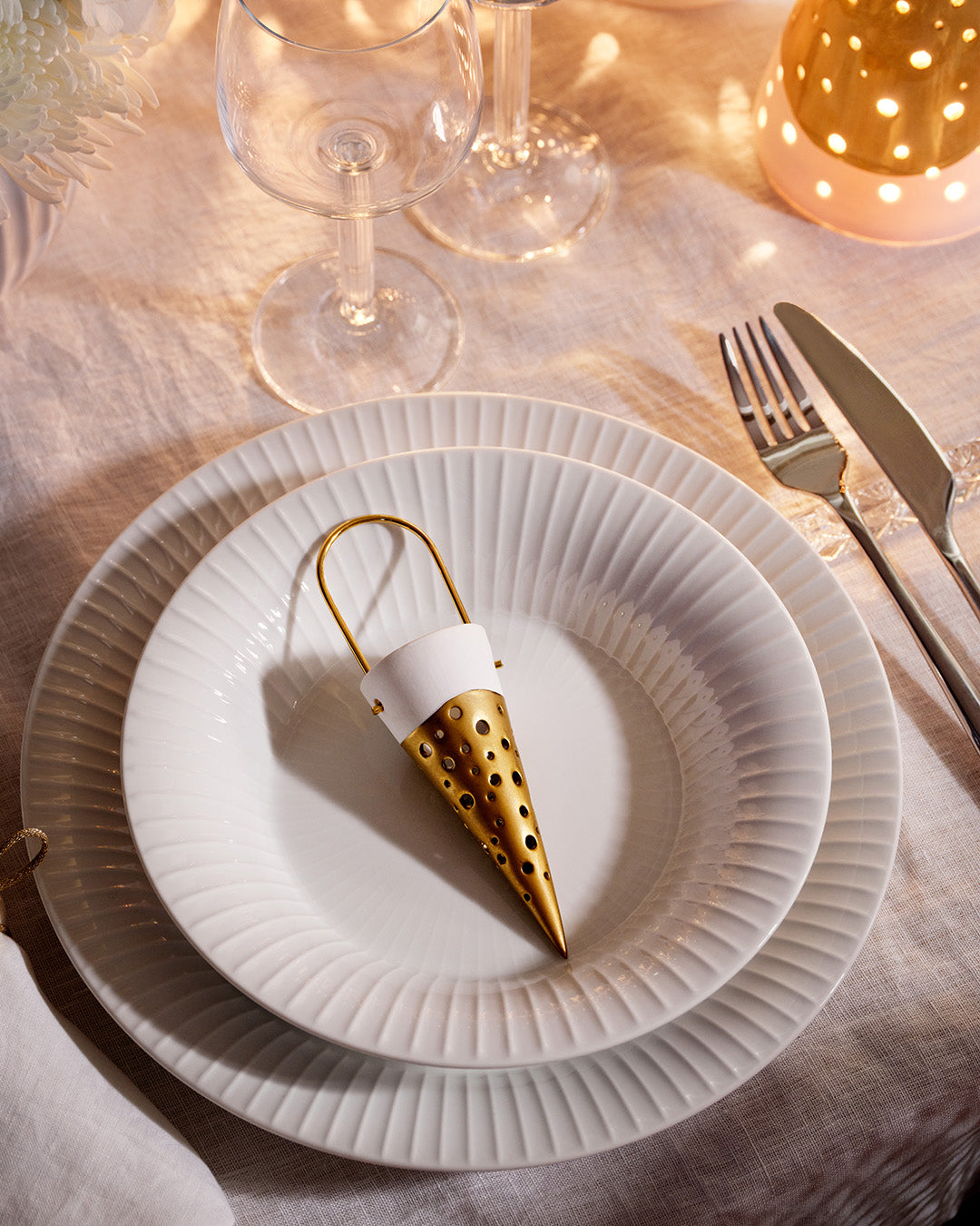 Kähler Hammershoi porcelain deep plate 21 cm, white, 692213