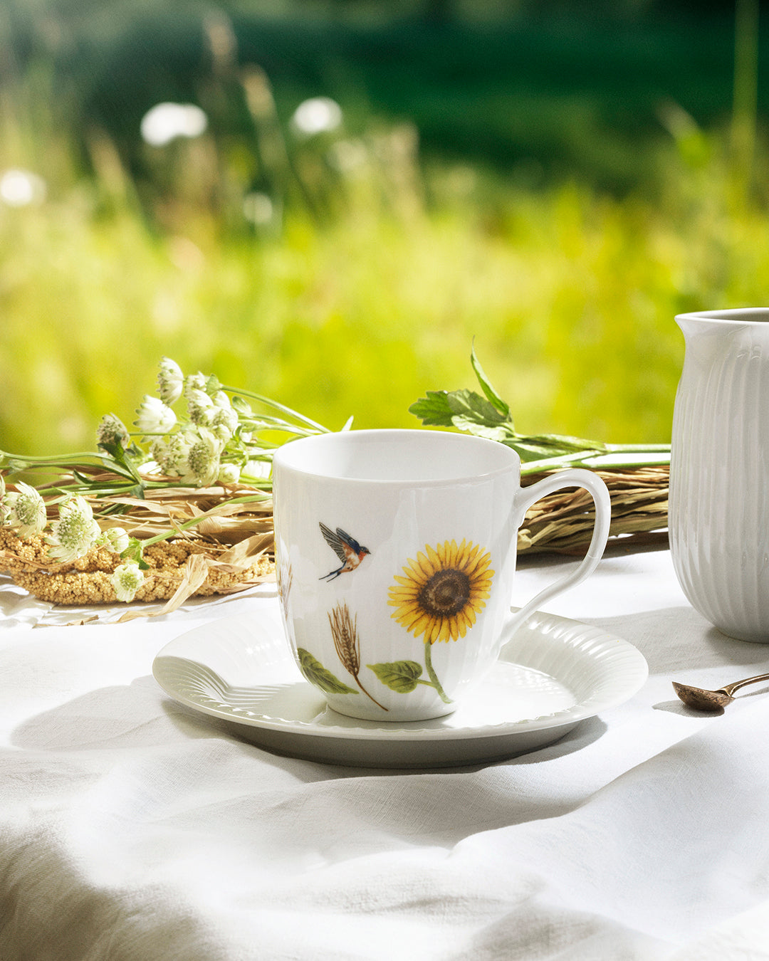 Kähler Hammershoi Summer porcelain mug 330 ml, sunflower, 692621