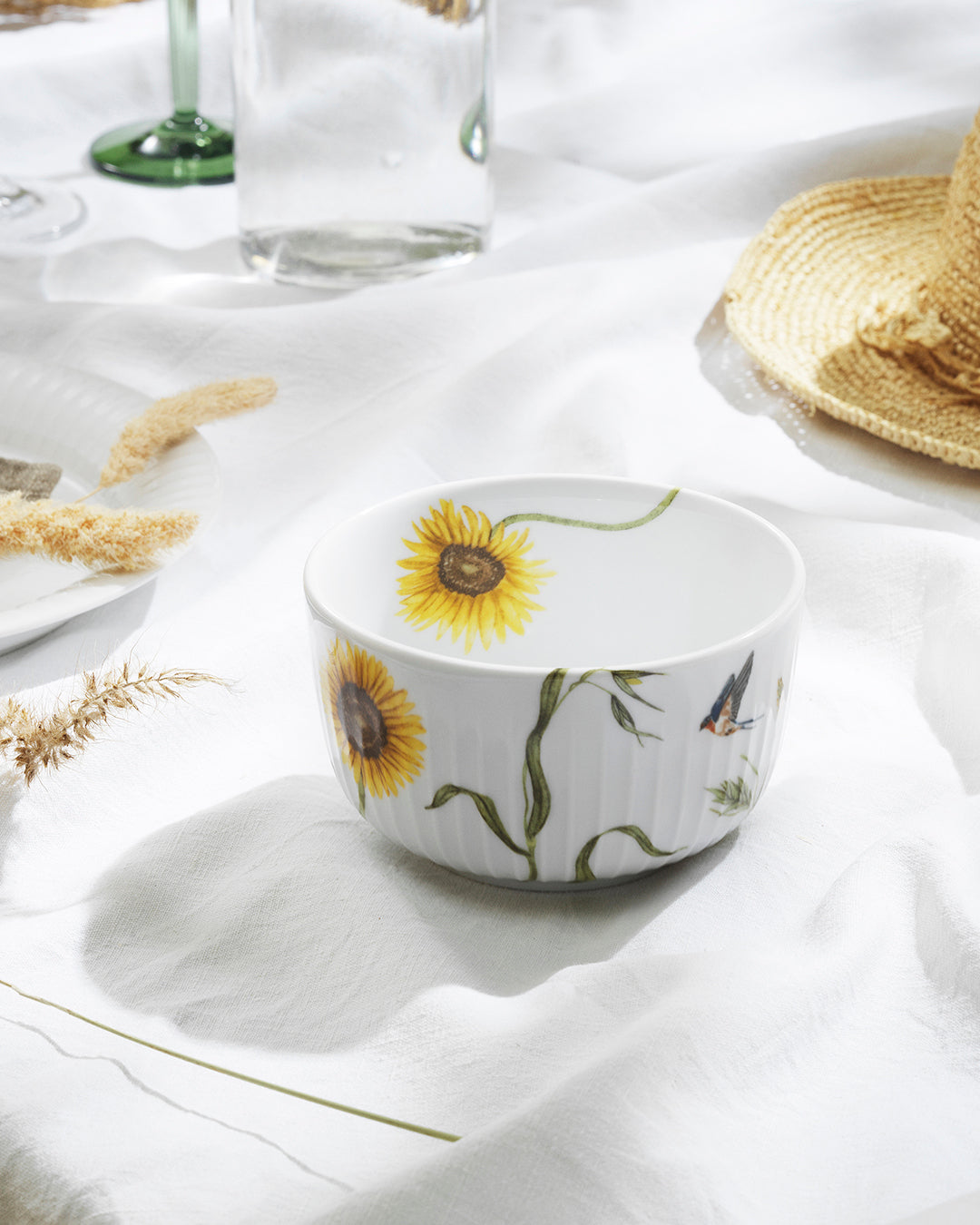 Kähler Hammershoi Summer porcelain bowl 12 cm, sunflower, 693282