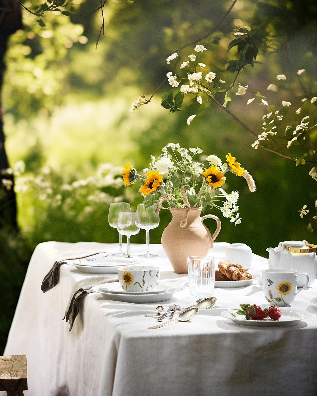 Kähler Hammershoi Summer porcelain bowl 12 cm, sunflower, 693282